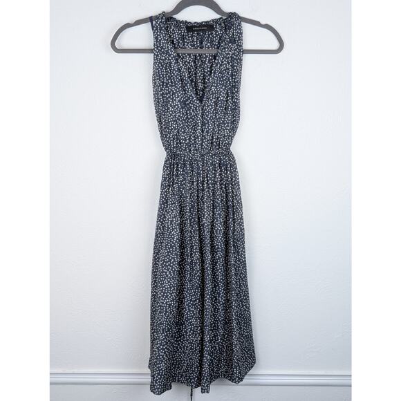 Graumann Dress Polka Dot Flowy Pinup Rockabilly Denmark Designer Blue Size S - Picture 1 of 10